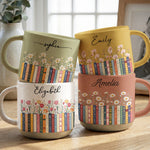 Custom-Name-&-Birthflower-For-Book-Lovers,-Book-Clubs-Personalized-Mugs-1