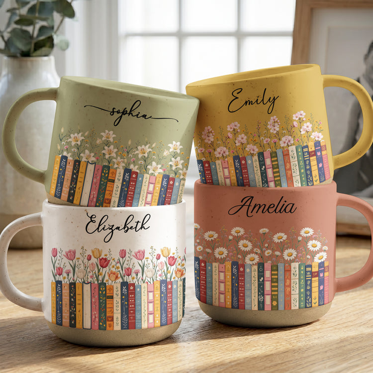 Custom-Name-&-Birthflower-For-Book-Lovers,-Book-Clubs-Personalized-Mugs-1