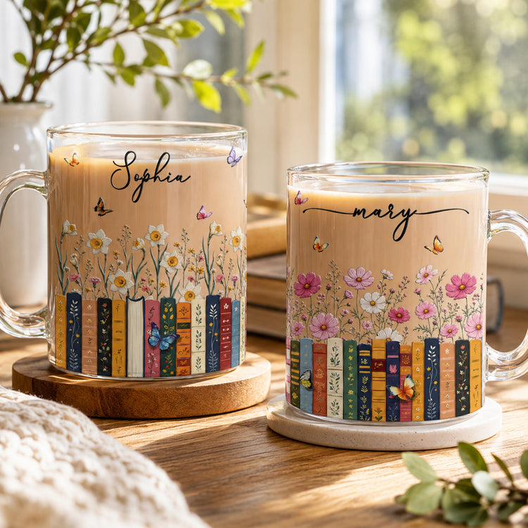 Custom-Name-&-Birthflower-For-Book-Lovers,-Book-Clubs-Personalized-Mugs-1