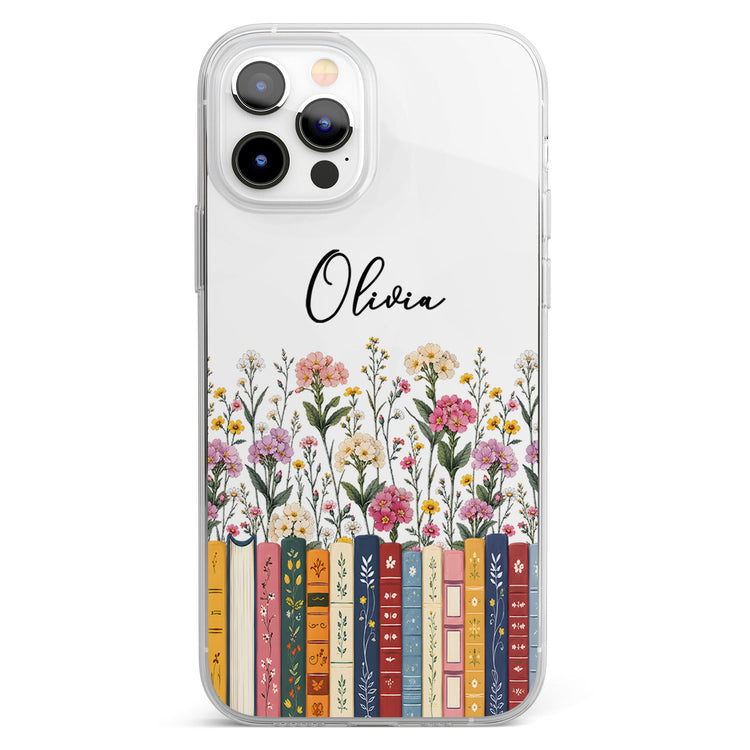 Custom-Name-&-Birthflower-For-Book-Lovers,-Book-Clubs-Personalized-Phone-Case-1