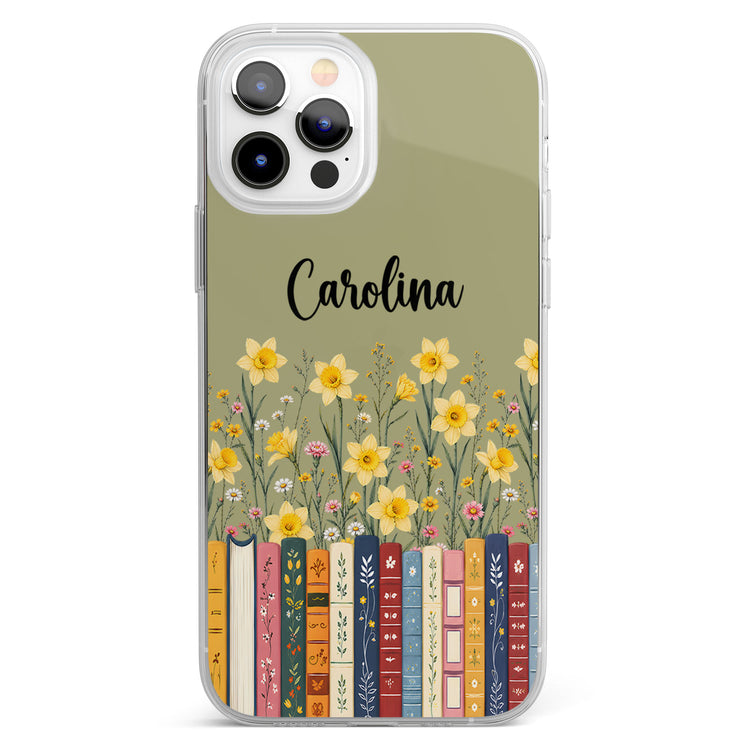 Custom-Name-&-Birthflower-For-Book-Lovers,-Book-Clubs-Personalized-Phone-Case-2