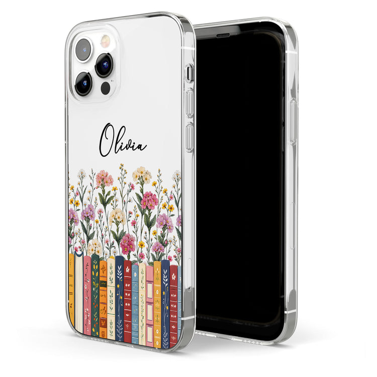 Custom-Name-&-Birthflower-For-Book-Lovers,-Book-Clubs-Personalized-Phone-Case-7