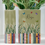 Custom-Name-&-Birthflower-For-Book-Lovers,-Book-Clubs-Personalized-Vase3