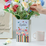 Custom-Name-&-Birthflower-For-Book-Lovers,-Book-Clubs-Personalized-Vase4