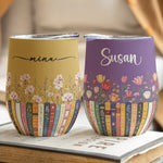 Custom-Name-&-Birthflower-For-Book-Lovers,-Book-Clubs-Personalized-Wine-Tumbler-3