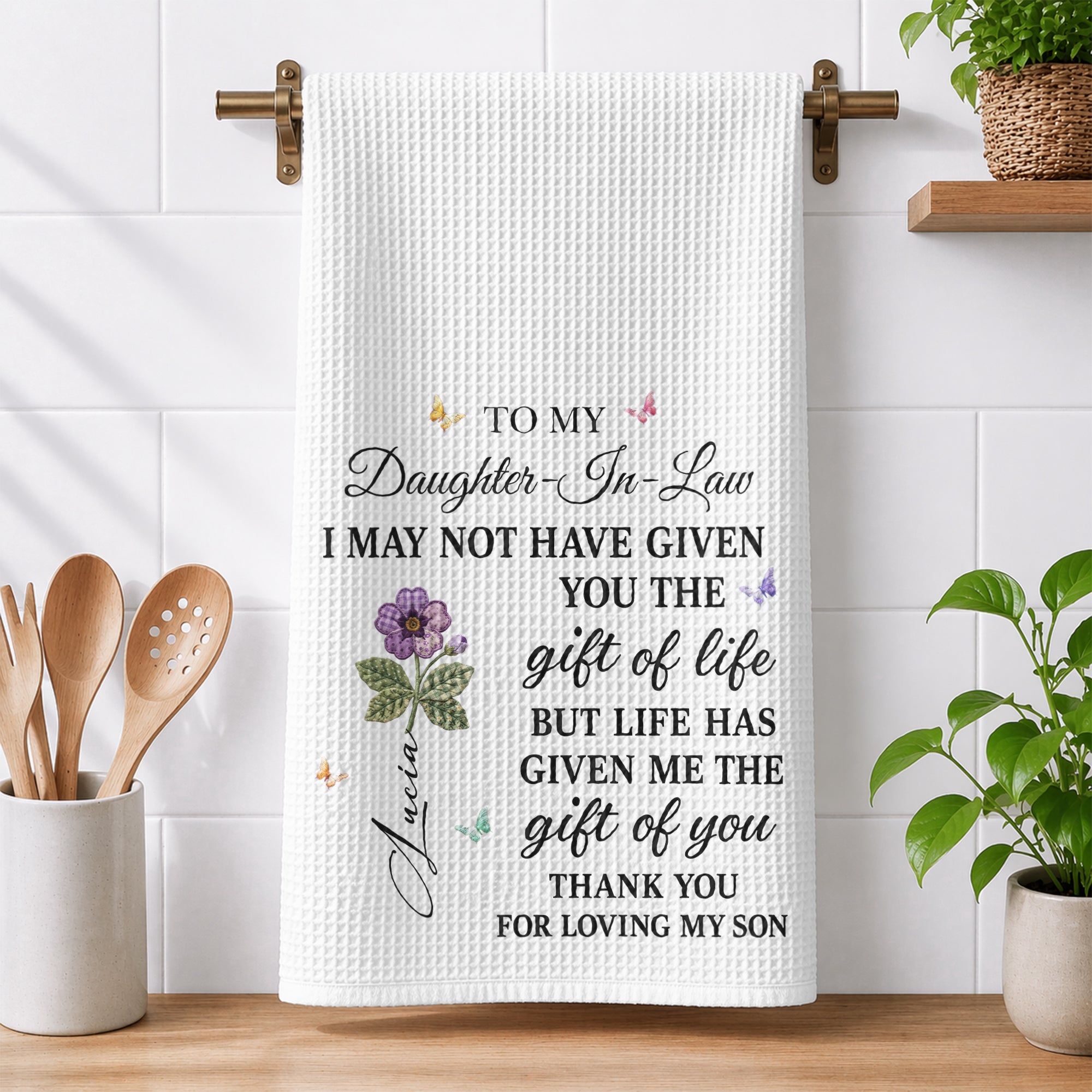 Custom-Name-&-Birthflower-Gift-For-Daughter-In-Law--Personalized-Kitchen-Towel-1