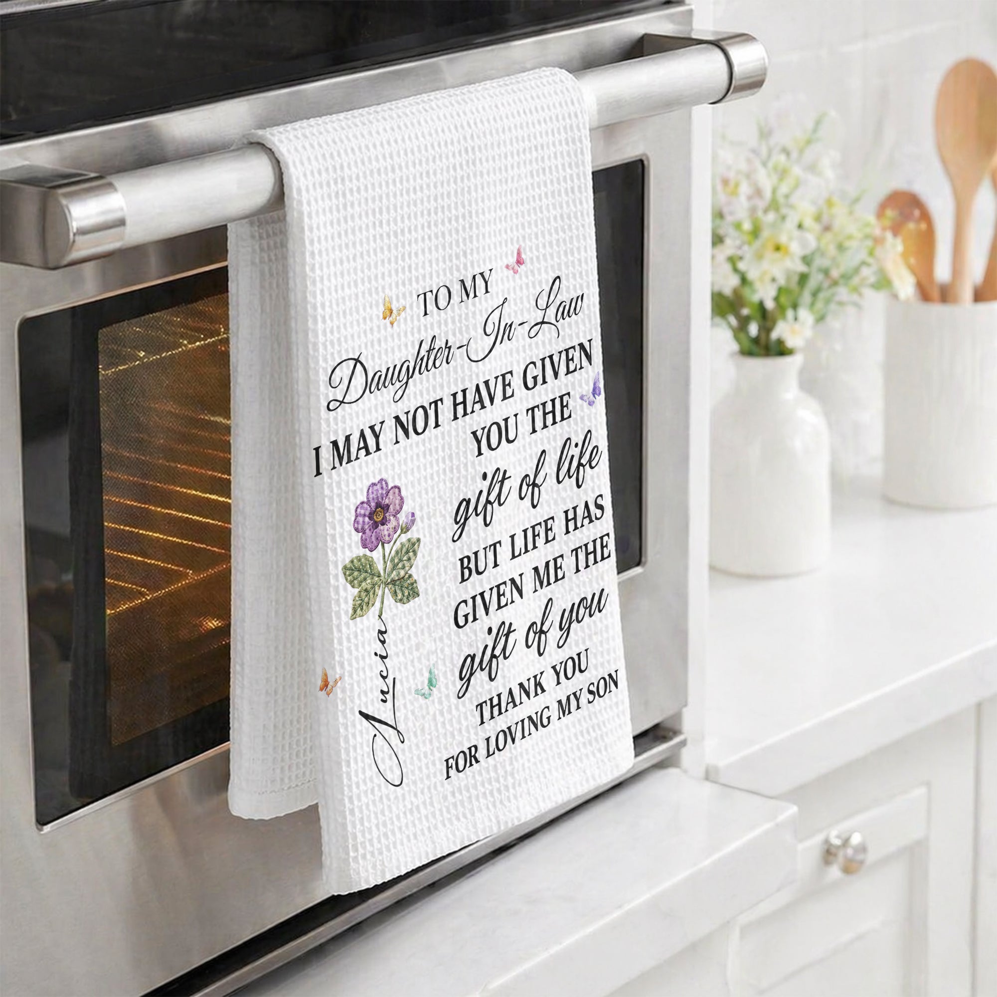Custom-Name-&-Birthflower-Gift-For-Daughter-In-Law--Personalized-Kitchen-Towel-4