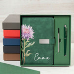 Custom-Name-&-Birthflower-Gift-For-Her,-Coworkers-Personalized-Notebook-Set-6