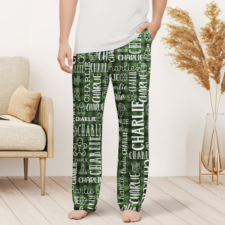 Custom-Name-Christmas-Gifts-For-Family-Members-Kids-Personalized-Lounge-Pants-6