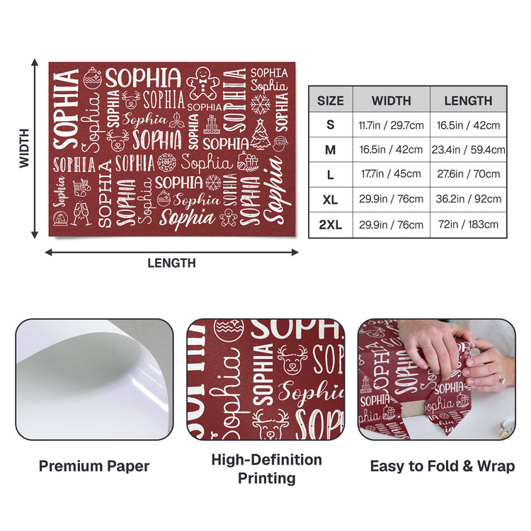 Custom-Name-Christmas-Preparing-Gifts-Personalized-Wrapping-Paper-7