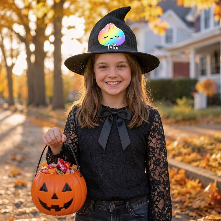 Custom-Name-Cute-Dumplings,-Gift-For-Trick-Or-Treaters-Personalized-Witch-Hat-4