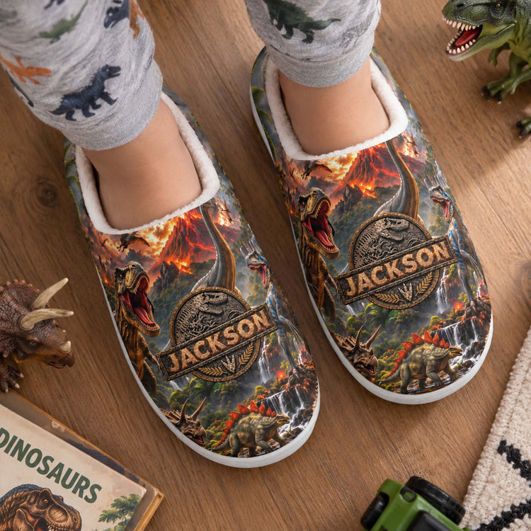 Custom-Name-Dinosaur-Jurassic-T-Rex--Personalized-Slippers-1