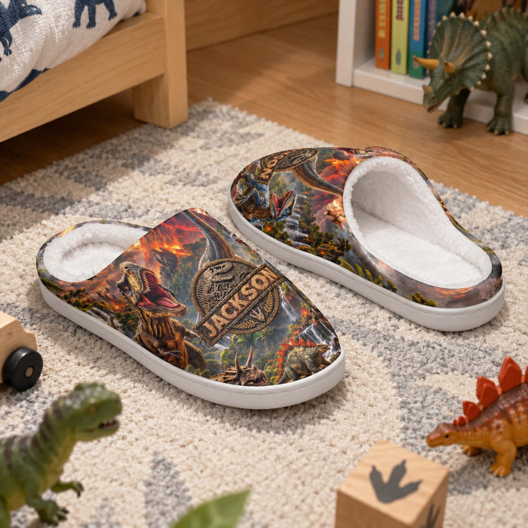 Custom-Name-Dinosaur-Jurassic-T-Rex--Personalized-Slippers-4