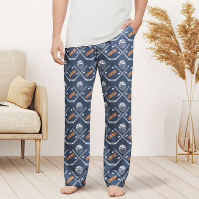 Custom Name Gift For Hockey Son, Hockey Lover - Personalized Lounge Pants