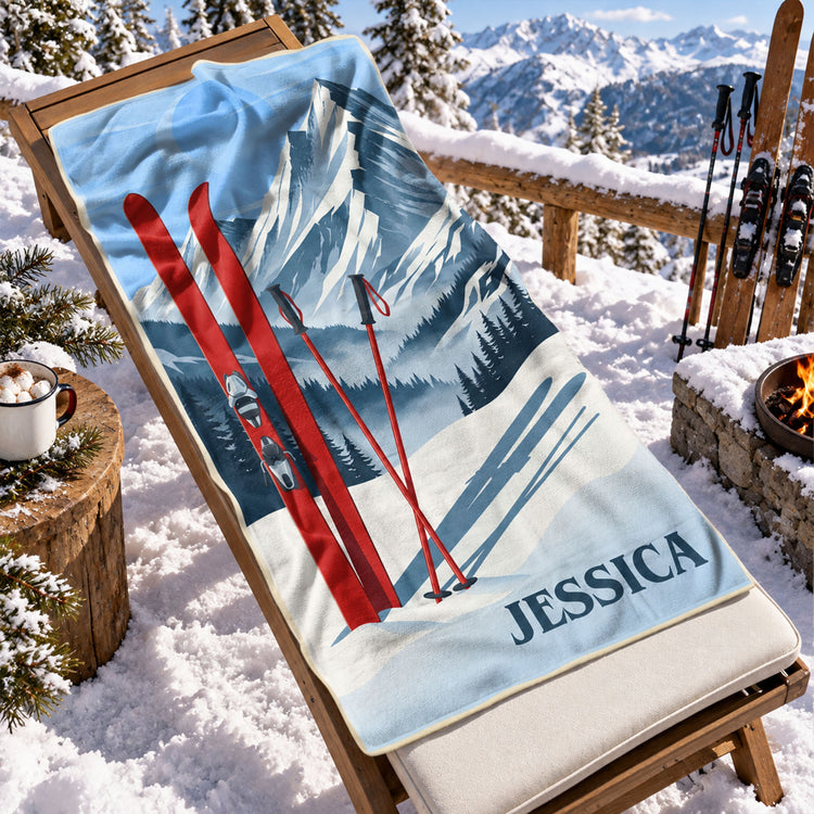 Custom-Name-Gift-For-Skiing-Lovers,-Snowboarding-Lover-Personalized-Microfiber-Sports-Towel-3