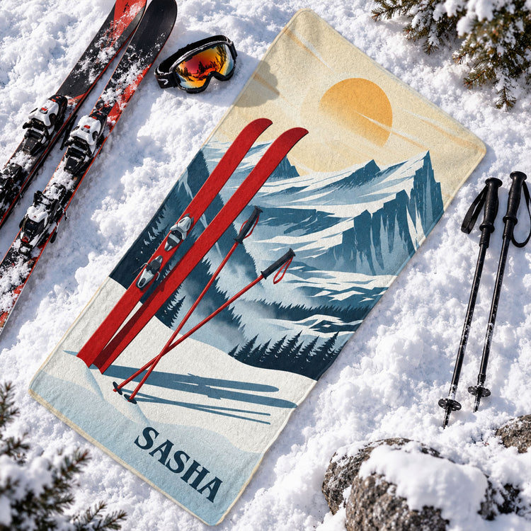 Custom-Name-Gift-For-Skiing-Lovers,-Snowboarding-Lover-Personalized-Microfiber-Sports-Towel-7