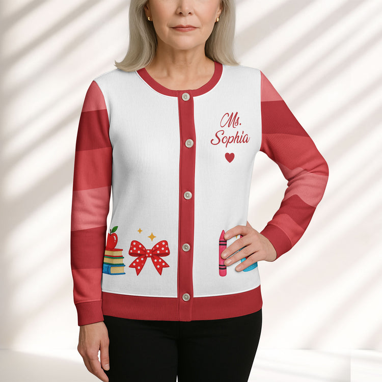 Custom-Name-Gift-For-Teacher-Personalized-Cardigan