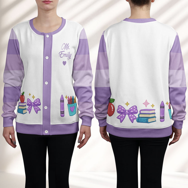 Custom-Name-Gift-For-Teacher-Personalized-Cardigan