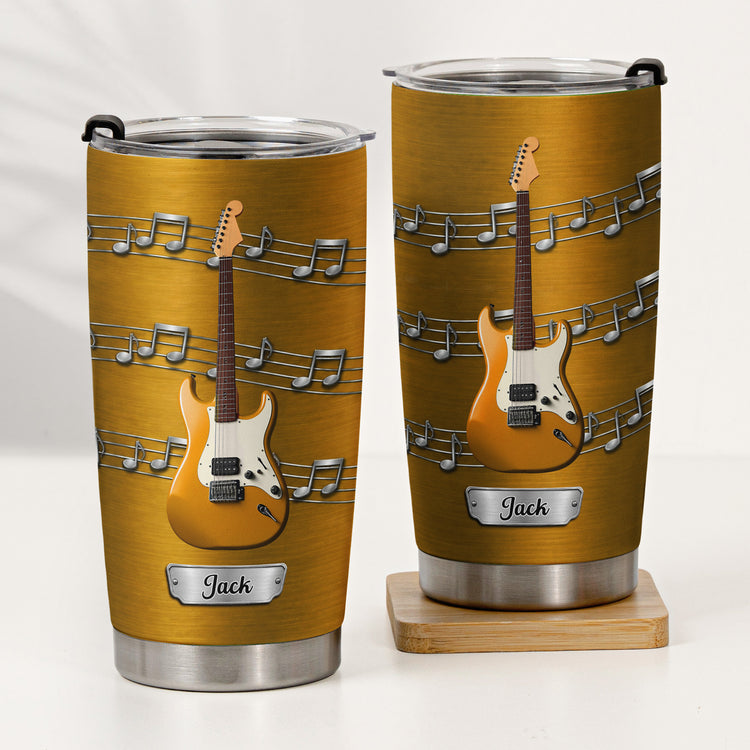 Custom-Name & Guitar Type For Guitarist, Guitar Lover - Personalized Tumbler 2