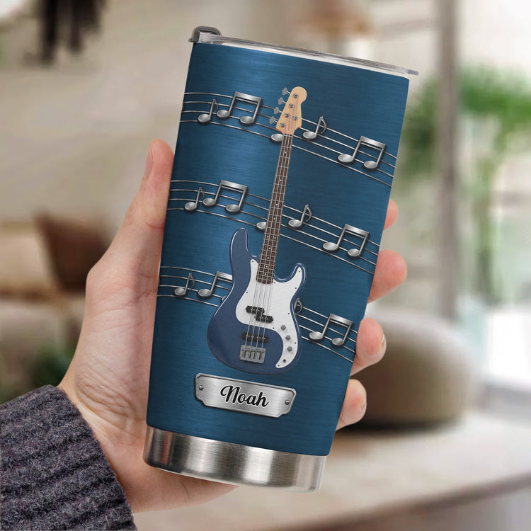 Custom-Name & Guitar Type For Guitarist, Guitar Lover - Personalized Tumbler 3