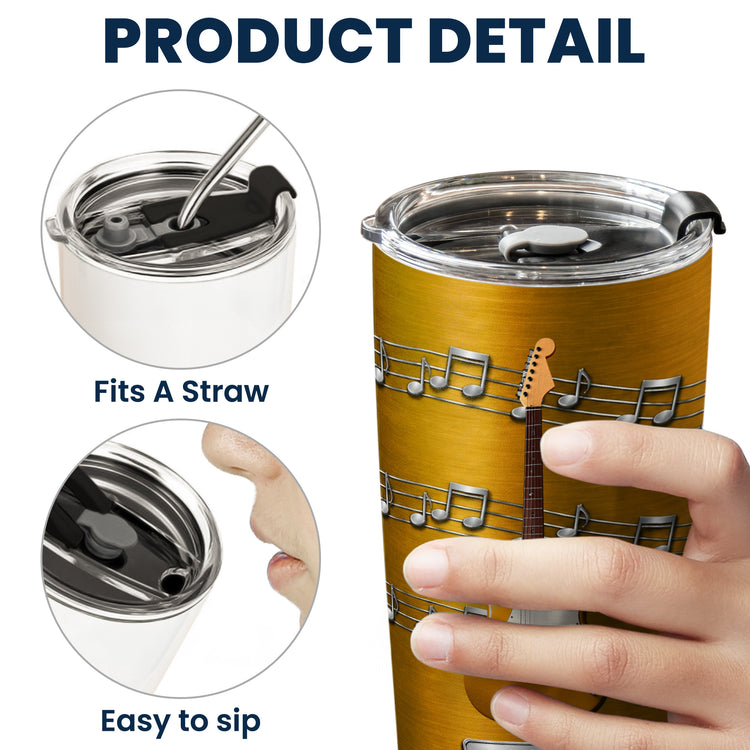 Custom-Name & Guitar Type For Guitarist, Guitar Lover - Personalized Tumbler 6