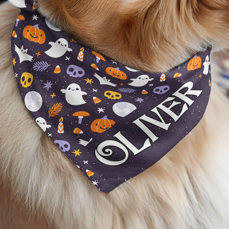 Custom-Name-Halloween-Costume-For-Pets-Personalized-Bandana-Collar-3