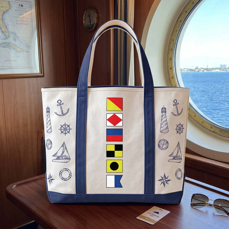 Custom-Name-In-Nautical-Flag,-Cruise-Trip-Bestie-Personalized-Tote-Bag-1