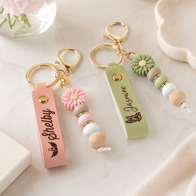 Custom Name Keychain Memorial Gifts Loss Of Pet Gifts - Personalized Beaded Keychain