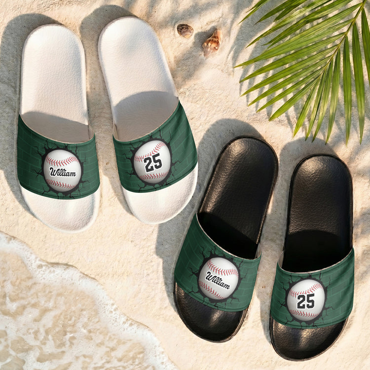 Custom-Name-&-Number-For-Sport-Lover,-Baseball-Lover,-Baseball-Player-Personalized-Slide-Sandals-4