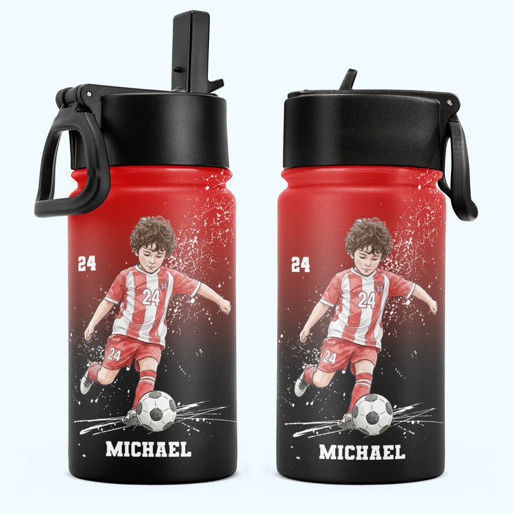 Custom-Name,-Number-&-Photo,-Watercolor-Style-Personalized-Water-Bottle