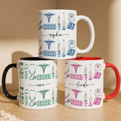 Custom-Name-Nurse-Watercolor-Art-New-Version-Personalized-Mug-1