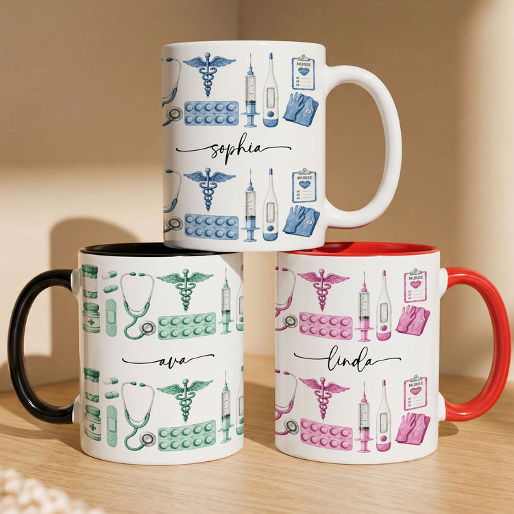 Custom-Name-Nurse-Watercolor-Art-New-Version-Personalized-Mug-1