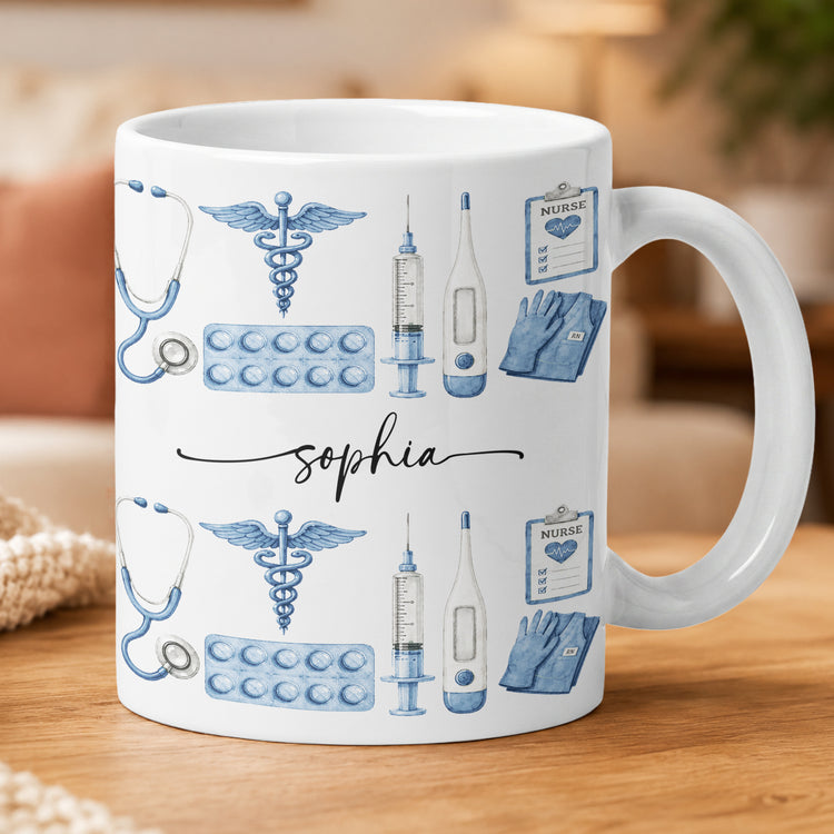 Custom-Name-Nurse-Watercolor-Art-New-Version-Personalized-Mug-2
