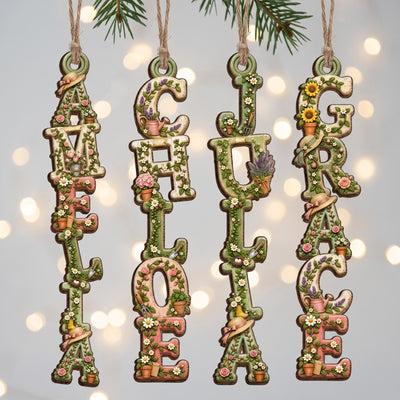 Custom Name Ornament Gift For Her, Garden Lover - Personalized Ornament