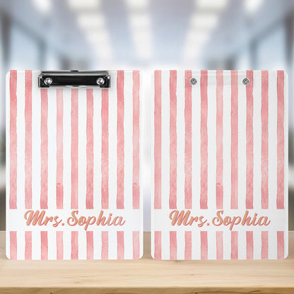 Custom-Name-Striped-Pattern-Colorful-Back-To-School-Gifts-For-Teacher-Personalized-Clipboard-3