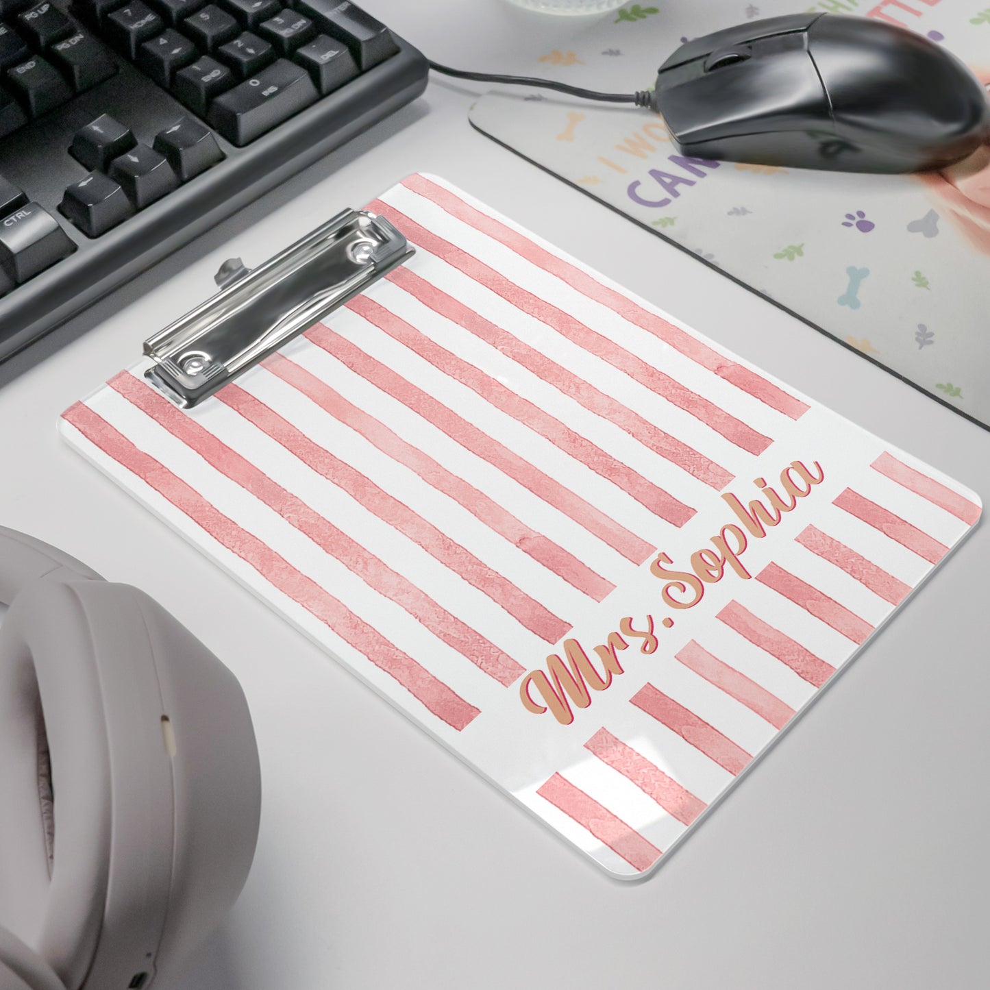 Custom-Name-Striped-Pattern-Colorful-Back-To-School-Gifts-For-Teacher-Personalized-Clipboard-5