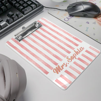 Custom-Name-Striped-Pattern-Colorful-Back-To-School-Gifts-For-Teacher-Personalized-Clipboard-5