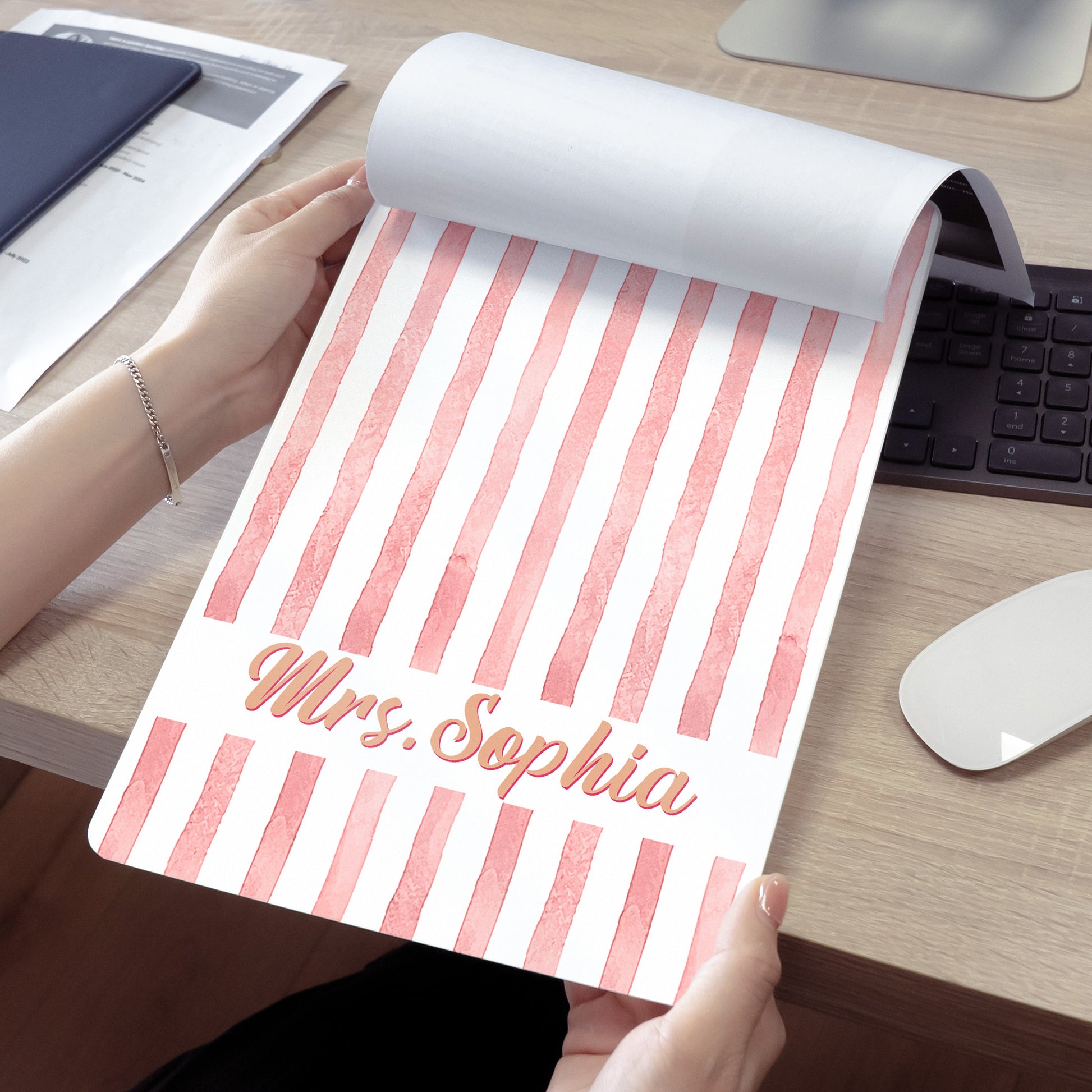 Custom-Name-Striped-Pattern-Colorful-Back-To-School-Gifts-For-Teacher-Personalized-Clipboard-7