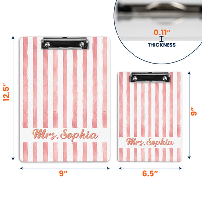 Custom-Name-Striped-Pattern-Colorful-Back-To-School-Gifts-For-Teacher-Personalized-Clipboard-8