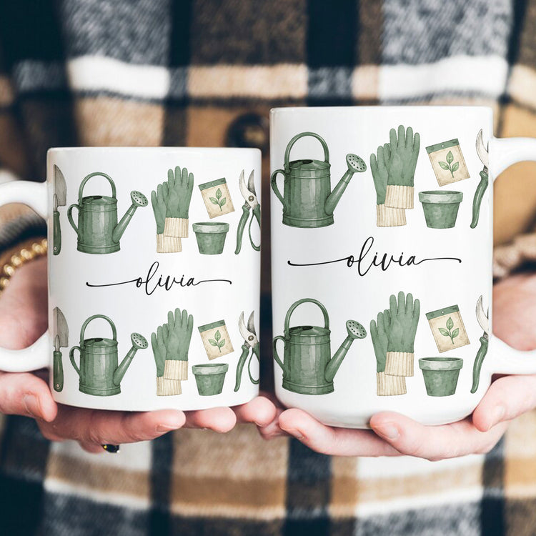 Custom-Name-Watercolor-Style-Gardening-Mug-Personalized-Mug-4