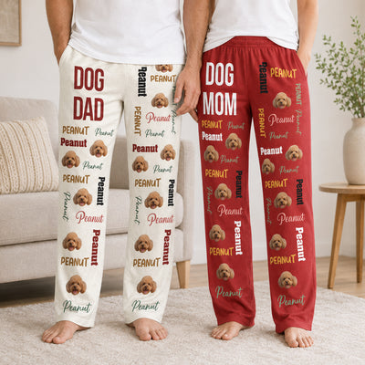 Custom Name Word Christmas Theme Gift For Dog Cat Pet Lover - Personalized Lounge Pants