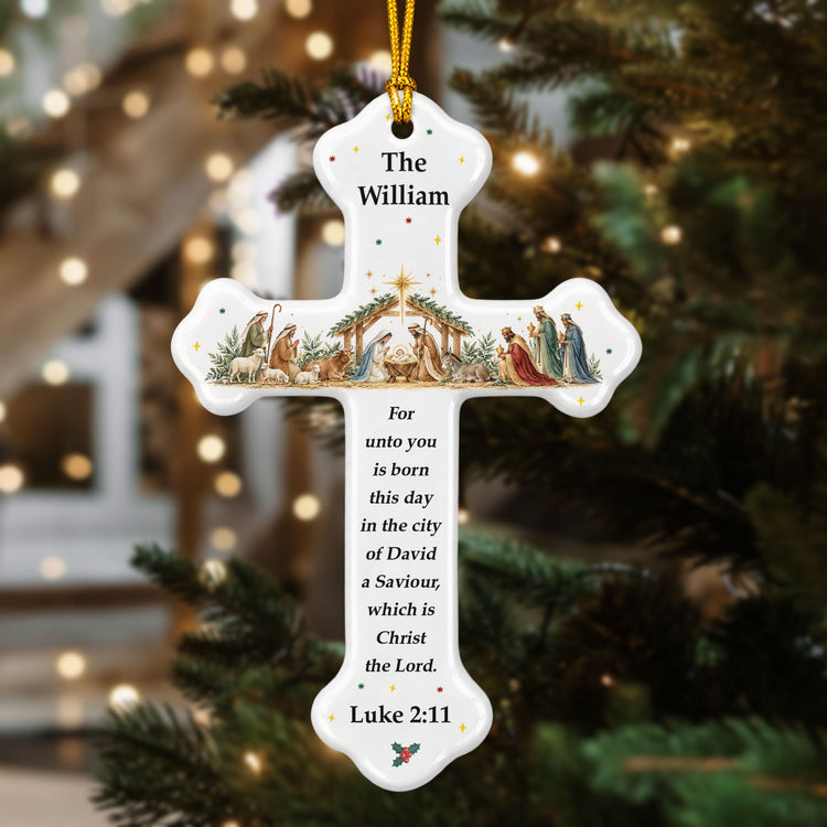 Custom-Nativity-Christmas-Ceramic-Cross-Personalized-Ornament-2