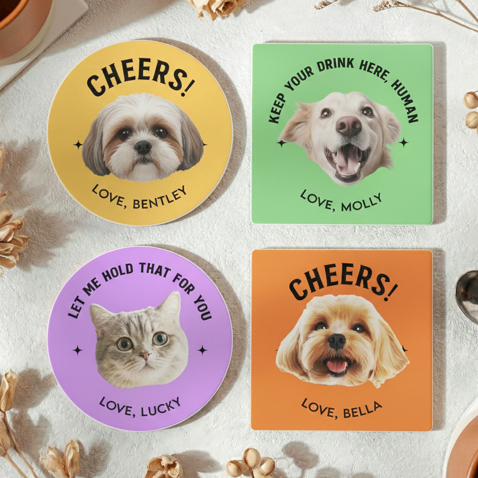 Custom_Pet_Dog_Cat_Drinks_On_Me_Personalized_Photo_Ceramic_Coaster_2