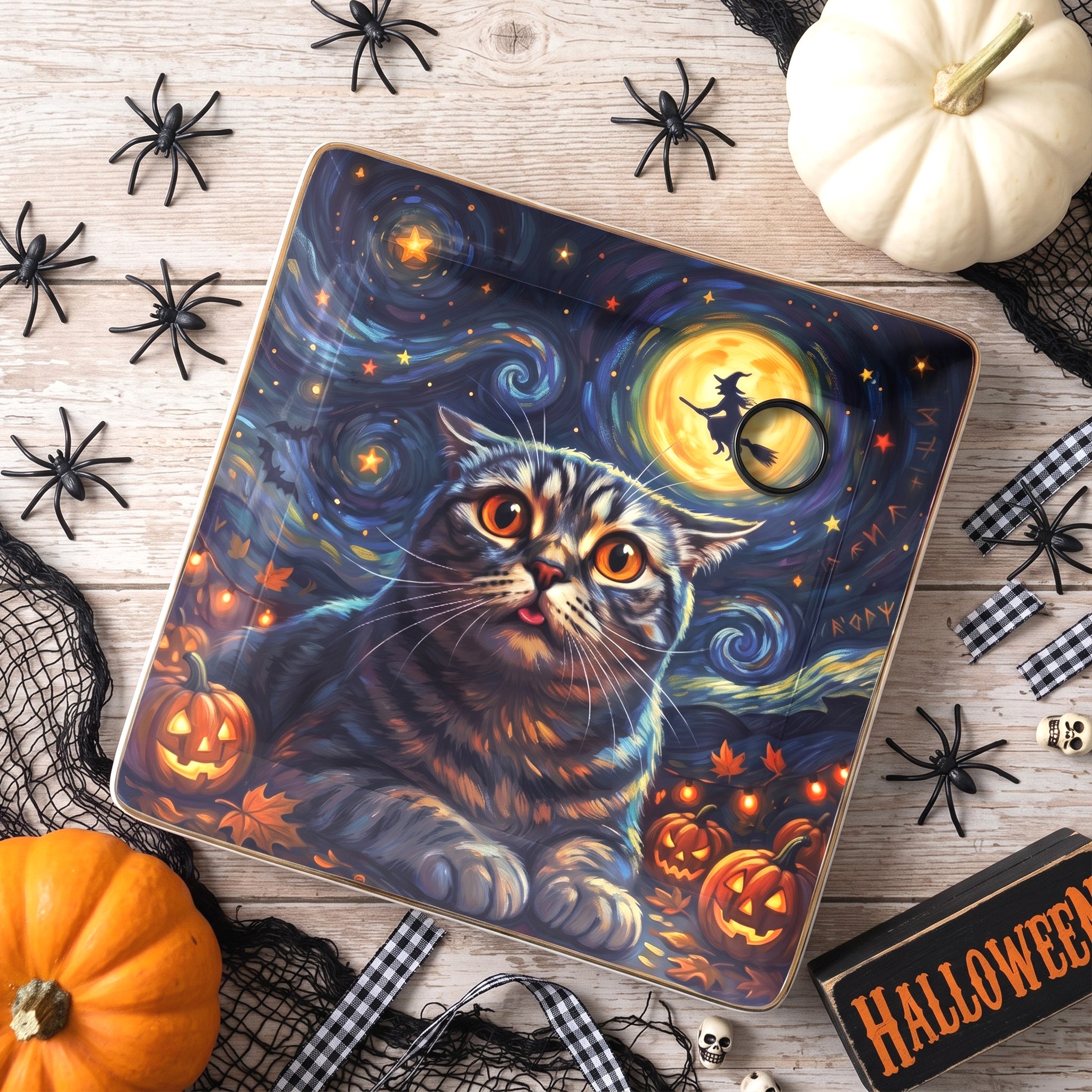 Custom-Pet-Dog-Cat-Portrait-Halloween-Van-Gogh-Style-Personalized-Jewelry-Dish2