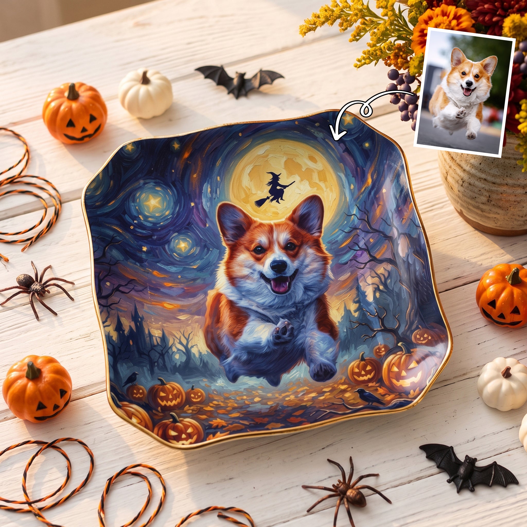 Custom-Pet-Dog-Cat-Portrait-Halloween-Van-Gogh-Style-Personalized-Jewelry-Dish4