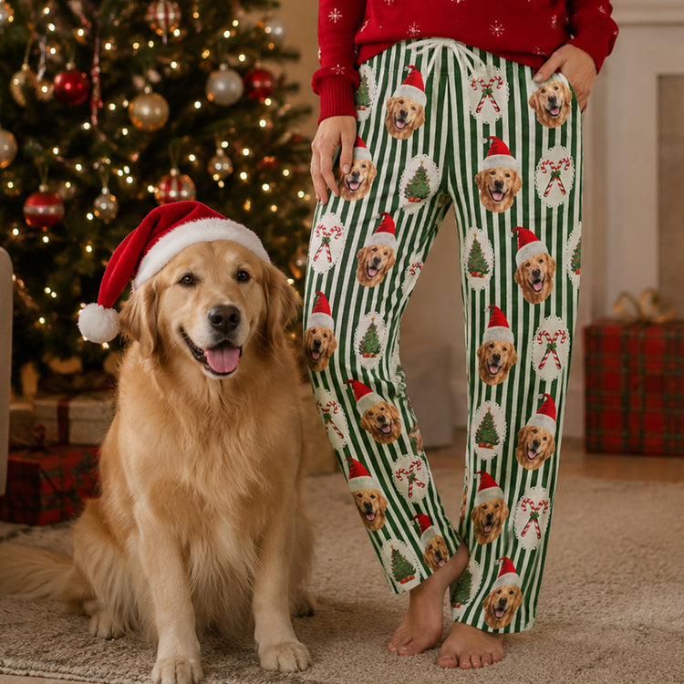 Custom-Pet-Face,-Christmas-Gift,-Holiday-Gift,-Outfit-Cozy-Nightwear-For-Pet-Lover,-Dog-Lover,-Cat-Lover-Personalized-Lounge-Pants,-Sweatpants-2
