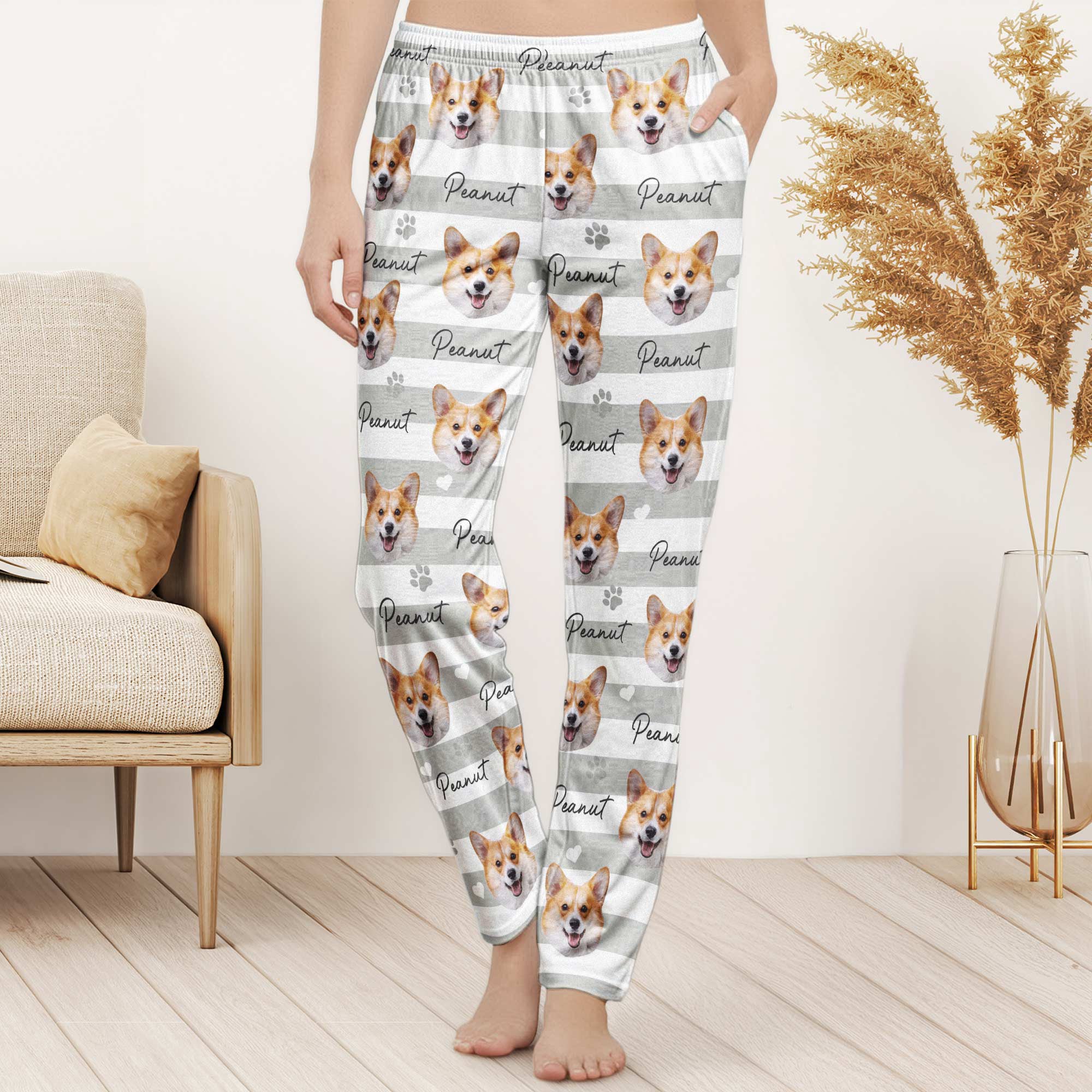 Custom_Pet_Face_Striped_Pattern_Gift_For_Pet_Lovers_Personalized_Lounge_Pants_3