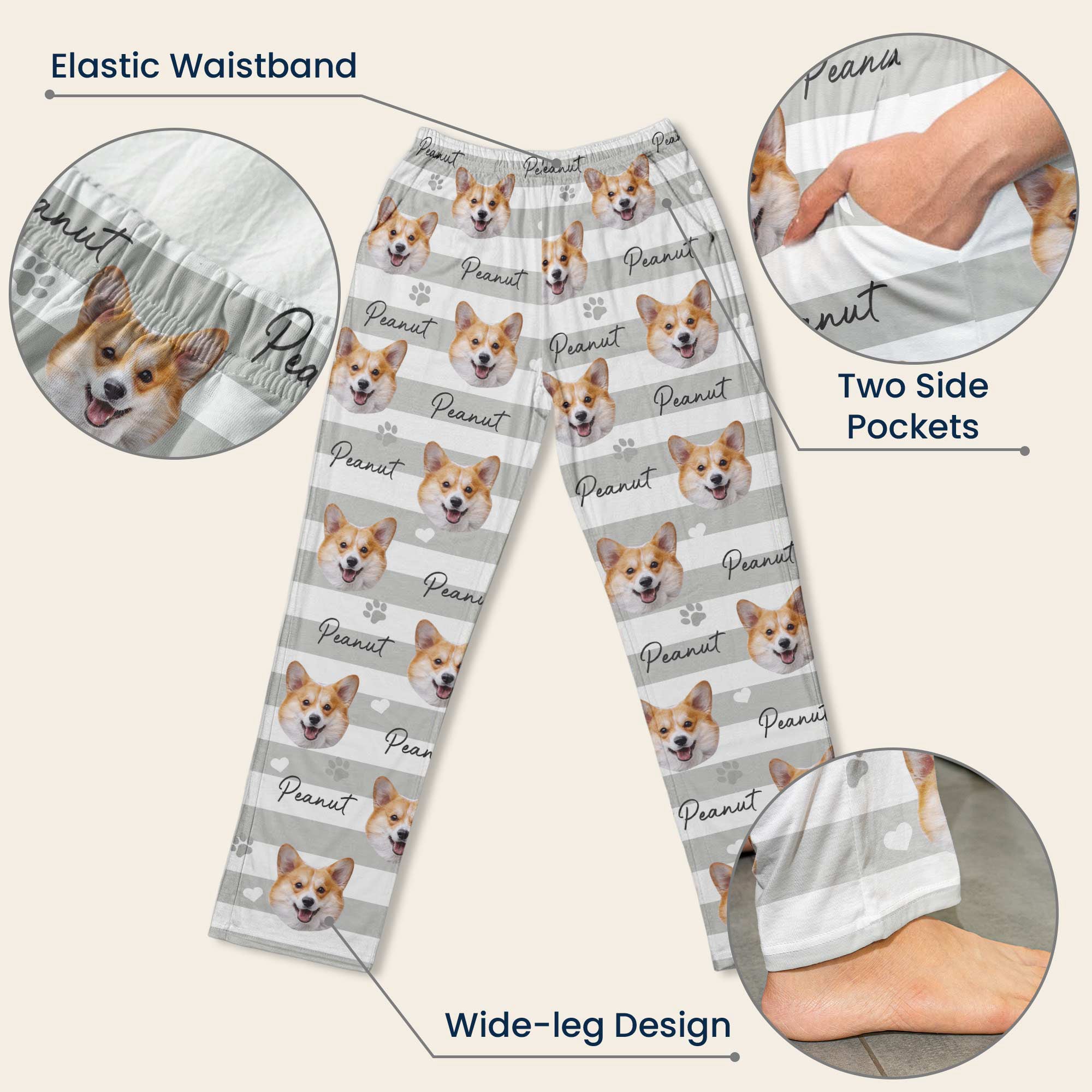 Custom_Pet_Face_Striped_Pattern_Gift_For_Pet_Lovers_Personalized_Lounge_Pants_6