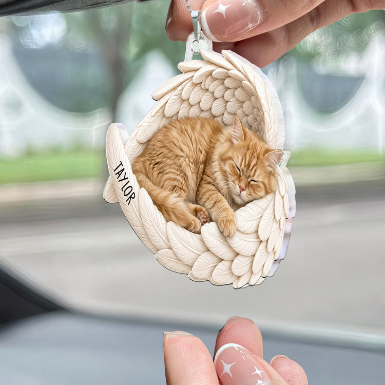 Custom-Pet-Photo-Angel-Wings-Memorial-Pet-Loss-Gifts-For-Pet-Lovers-Personalized-Rear-View-Mirror-Accessory