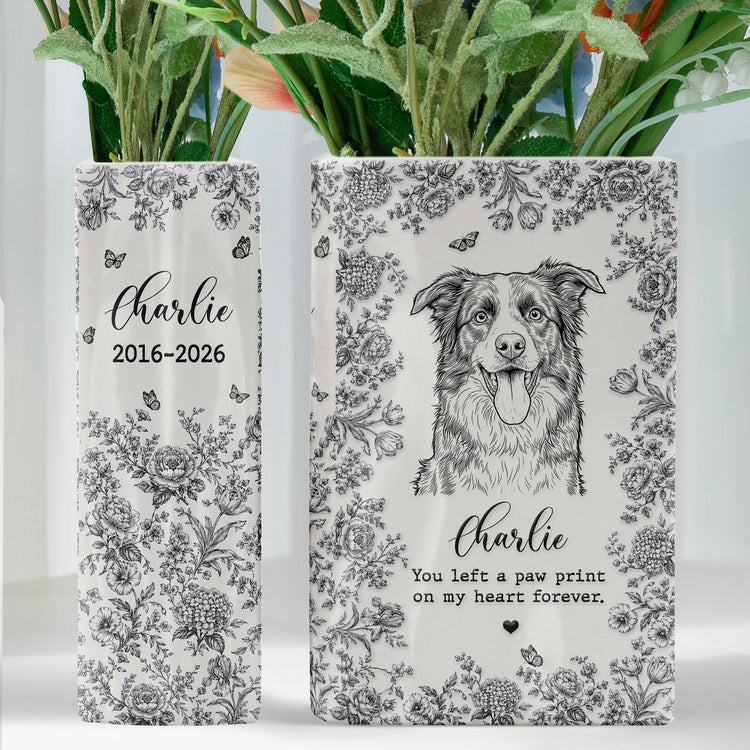 Custom-Pet-Photo-Ceramic-Book-Vase-Memorial-Gifts-Sketch-Art-Personalized-Vase-5